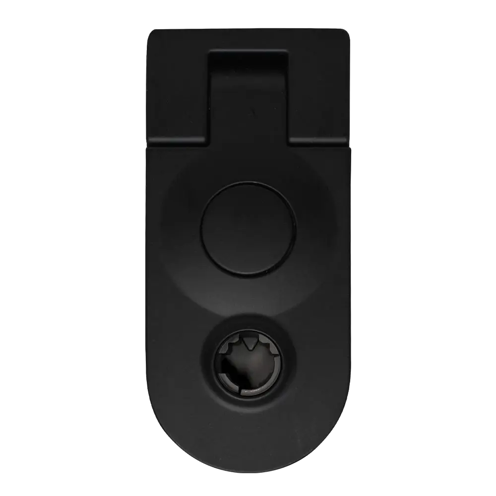 Round End Push Button Compression Latch for RV and caravans Black