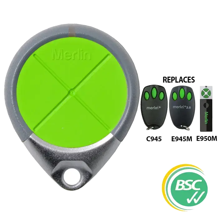 Merlin E970M Garage Door Remote – Genuine Replacement, 433MHz