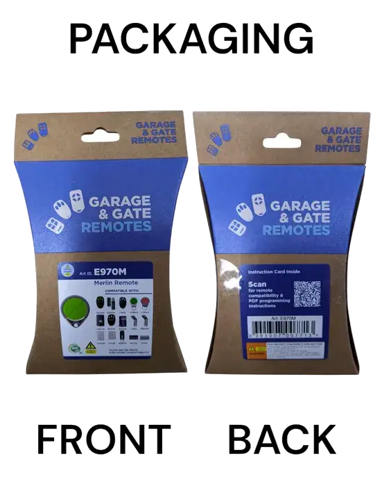 Merlin E970M Garage Door Remote – Genuine Replacement, 433MHz