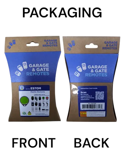 Merlin E970M Garage Door Remote – Genuine Replacement, 433MHz