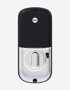 The Back Side of the Yale Assure Lock SL door lock in Silver.