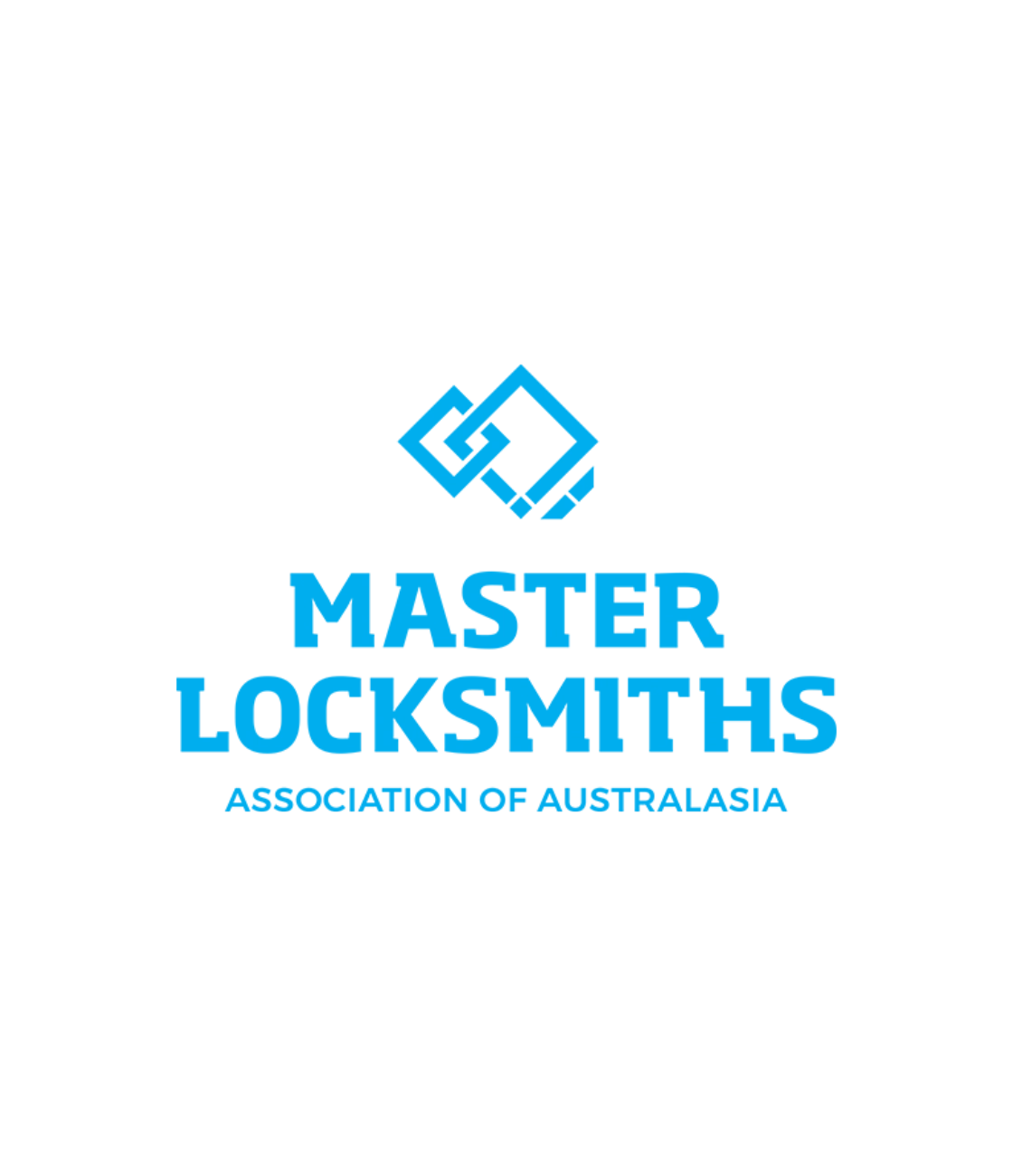 Logo of Master Locksmiths Association of Australasia on a white background